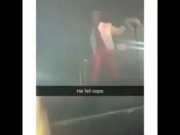 Mr Eazi Falls Off From Stage While Performing At Manchester (Video)